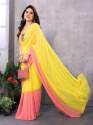 PRINTED REDY TO WEAR SAREE AND PLAIN PEDDING SAREE WITH SMALL LACE thumb 4