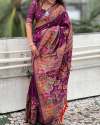 Pure n Soft Rajwadi Pashmina Silk Weaving Saree thumb 4