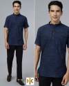 Short Sleeves Khadi Kurta For Mens thumb 3