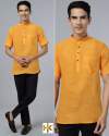 Short Sleeves Khadi Kurta For Mens thumb 5