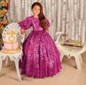 Sparkling Balloon Sleeve Kids Gown  thumb 9