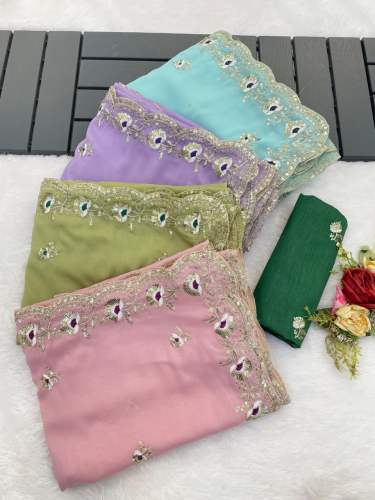 STAR SOFT Georgette silk saree