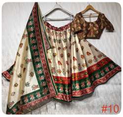 Stunning Patola And Ikat Printed Silk Lehenga 