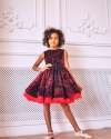 Velvet Sparkle Sequin Kids Party Gown