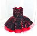 Velvet Sparkle Sequin Kids Party Gown thumb 3
