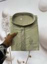Viscose Silk Embroidery Sequence Work Mens Kurta thumb 11
