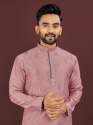 Viscose Silk Embroidery Sequence Work Mens Kurta thumb 9