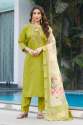 Viscose Silk Kurti Pent Dupatta Set  thumb 3