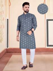 Vol-2 Mirror Work Mens Kurta Pajama Set