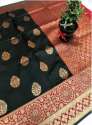 stylish-black-and-red-banarasi-saree