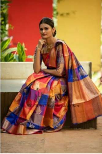 Stylish Kanchipuram Saree for Ladies by Radha Garments