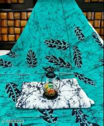 New Collection Leaf Printed Saree For Ladies