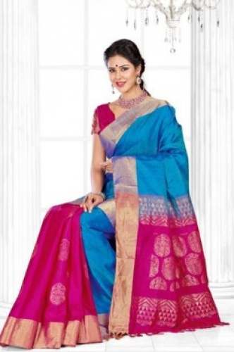 Buy Fancy Soft Silk Kanchipuram Saree by RSR Silks