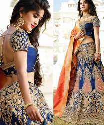 New Blue Lehenga Choli For Women