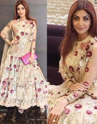 New Bollywood Replica Cream Embroidery Suit