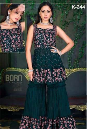 New Collection Green Sleeveless Suit For Women by Fashion Collection