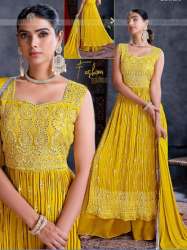 New Collection Yellow Crush Semi Stitch Suit