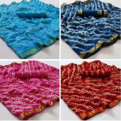 Kanchan Textile Bandhej Saree