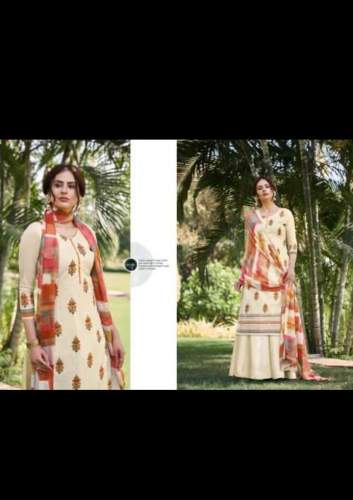 Belliza Cotton with Mirror Handwork Suit Material by Mahant Creation Pvt Ltd