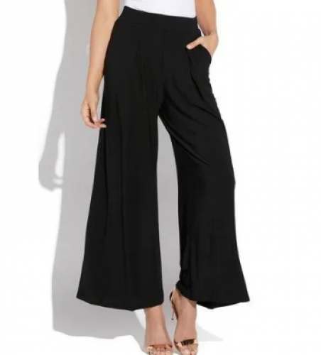 Ladies Black Palazzo Pant by Usha Fashion