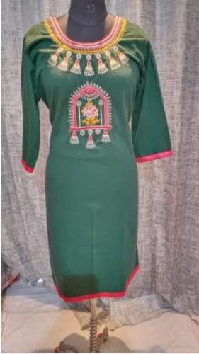 Ladies Cotton Embroidered Kurti by Chawla And Company