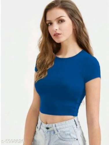 Hosiery Plain Crop top by UNIYALS