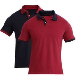 Mens Cotton Collar T-shirt