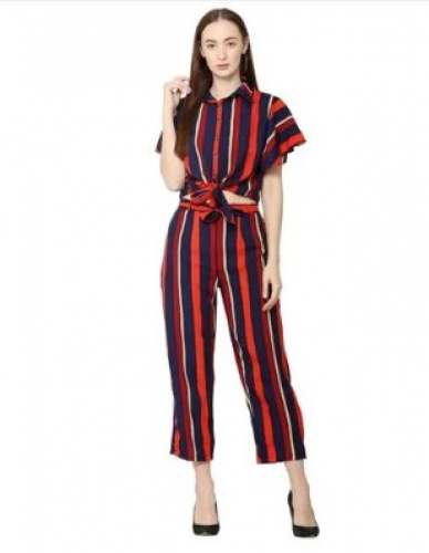 Striped Design 2pc Jumpsuit by F G GARMENT