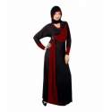 Black And Maroon Fancy Burkha