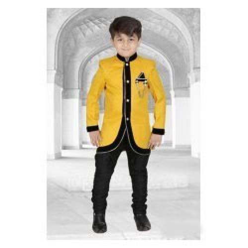 Kids Yellow Sherwani