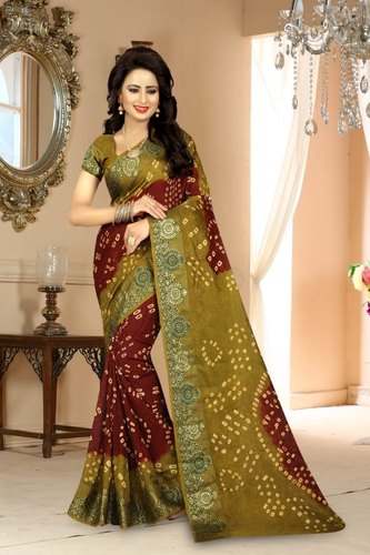 Multi Color Bandhani Saree for Ladies by Euphoria Creation