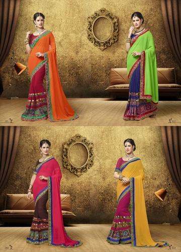 Plain Designer Saree