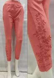 Lycra Streachable Embroidered Pant for Girls