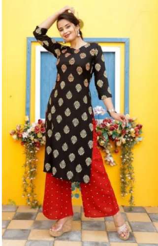 Straight Kurti With Palazzo