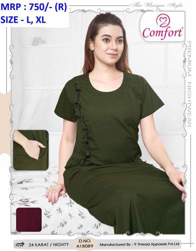 Comfortable Pocket Nighty  by Pramod And Company