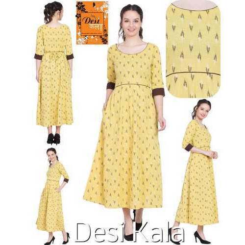 Ladies Cotton Printed Kurti by Desi Kala