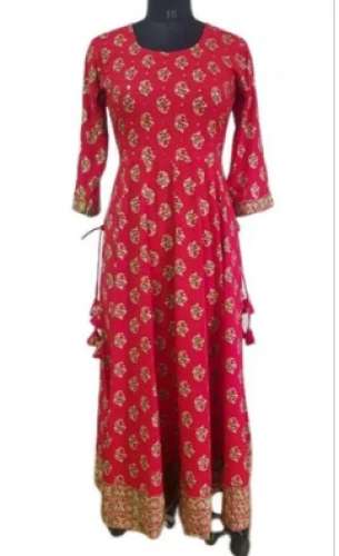 Ladies Cotton Long Kurti by Anjushree Matching