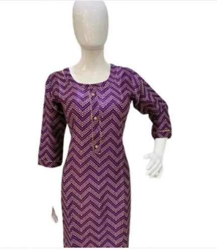 Ladies Rayon Printed Kurti by Anjushree Matching