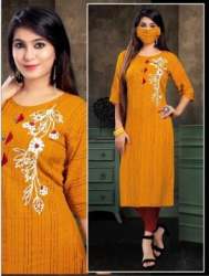 Exclusive Rayon Flower Design Kurtis 