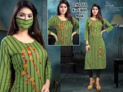 Printed Lining Design Rayon Kurtis 
