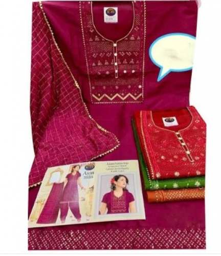 Fancy Cotton Work Dress Material  by K Deepakkumar