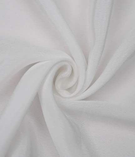 White Crepe Silk Fabric by Manohar Lal Rattan Kumar