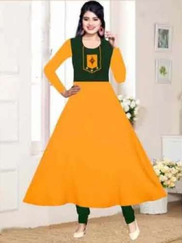 Anarkali Rayon Kurti by Sharda Enterprise