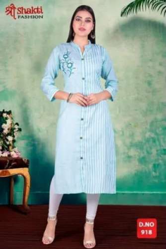 Ladies Cotton Straight Kurti by Shri Shakti Fashion