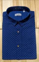 Men Blue Printed Casual Shirts