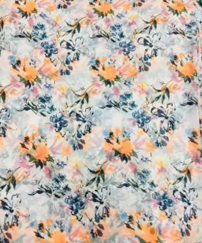Flower Printed Chiffon Fabric by Bahal Enterprises