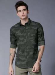 Slim Fir Cargo Pattern Shirt 