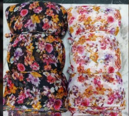 Printed Poly Floral Chiffon Fabric by Sudarshan Textiles