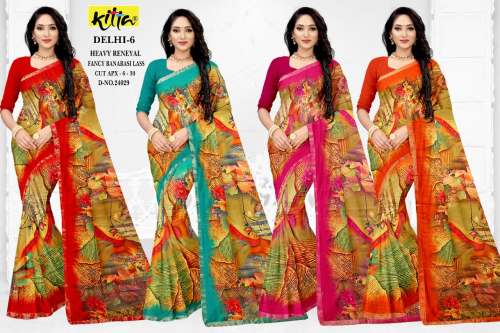 Printed Saree manufacturer in Surat DELHI-06