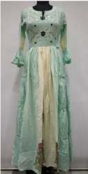 Full Sleeve Embroidered Party Wear Gown Kurti 